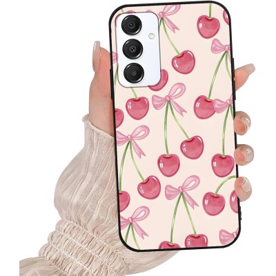 Funda de silicona con diseño de cereza para Samsung Galaxy A16 5G, diseño estético, para mujeres y n