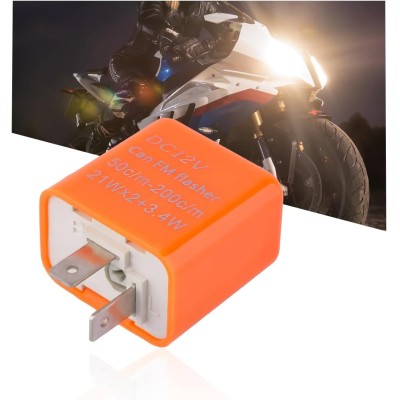 Relé intermitente LED de 2 pines ajustable de velocidad de 12 V, bombillas electrónicas de señal de 